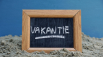 bordje met vakantie