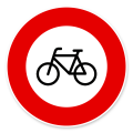 verbodsbord voor fietsen